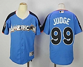 Youth American League #99 Aaron Judge Blue 2017 MLB All-Star Game Home Run Derby Jersey